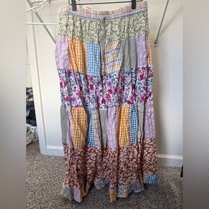 Colorful Patchwork Maxi Skirt